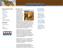 Tablet Screenshot of endanimalcloning.org